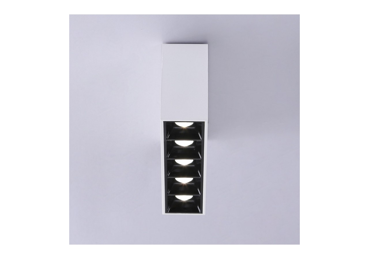 Spot LED linéaire de surface blanc-10W-UGR18-IRC90-Puce OSRAM - B1324-B-BN - Barcelona LED