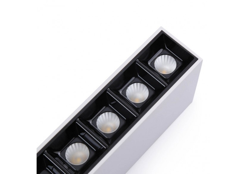 Spot LED linéaire de surface blanc-10W-UGR18-IRC90-Puce OSRAM - B1324-B-BN - Barcelona LED