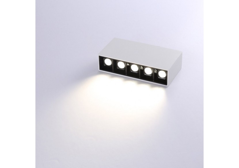 Spot LED linéaire de surface blanc-10W-UGR18-IRC90-Puce OSRAM - B1324-B-BN - Barcelona LED