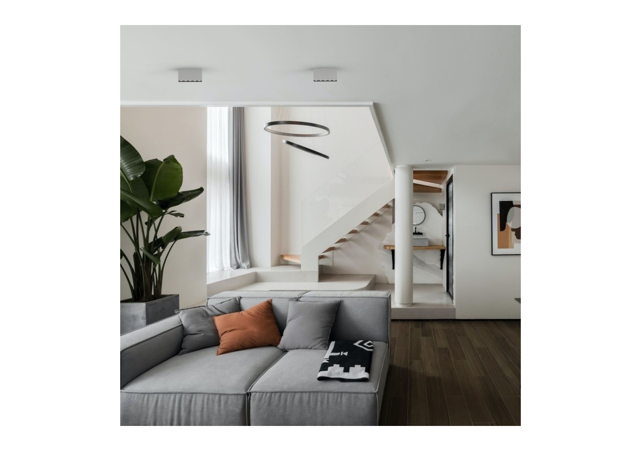 Spot LED linéaire de surface blanc-10W-UGR18-IRC90-Puce OSRAM - B1324-B-BN - Barcelona LED