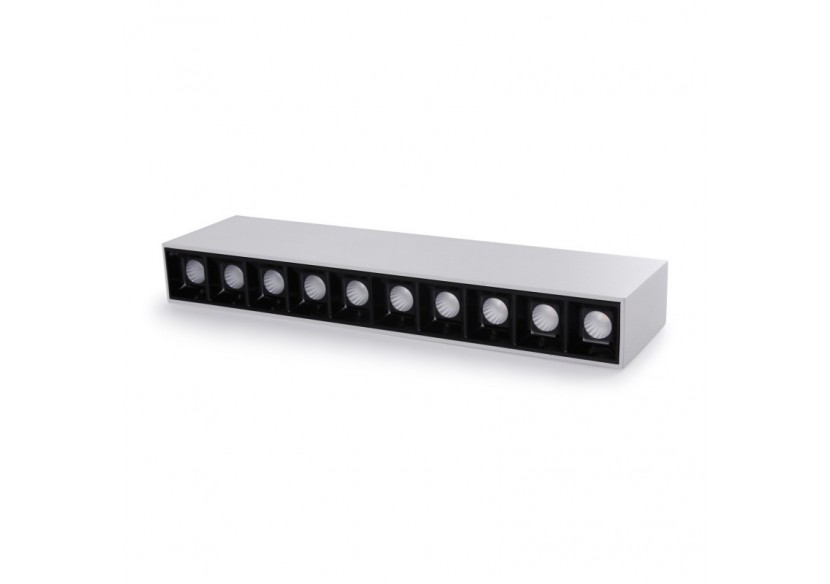 Spot LED linéaire de surface blanc-20W-UGR18-IRC90-OSRAM Chip - B1325-B-BC - Barcelona LED