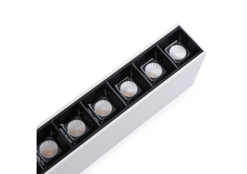 Spot LED linéaire de surface blanc-20W-UGR18-IRC90-OSRAM Chip - B1325-B-BC - Barcelona LED
