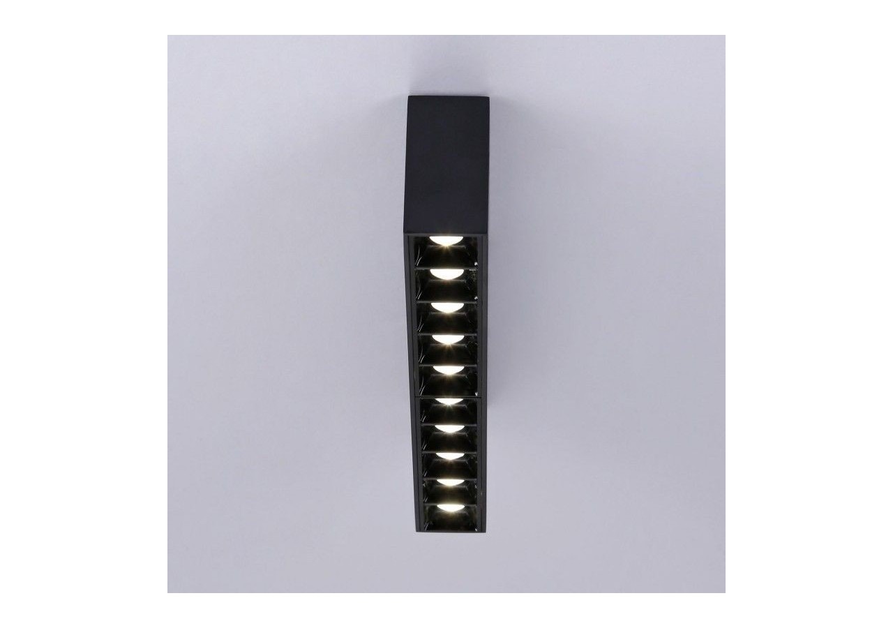 Spot LED linéaire de surface noir-20W-UGR18-IRC90-OSRAM Chip - B1325-N-BN - Barcelona LED