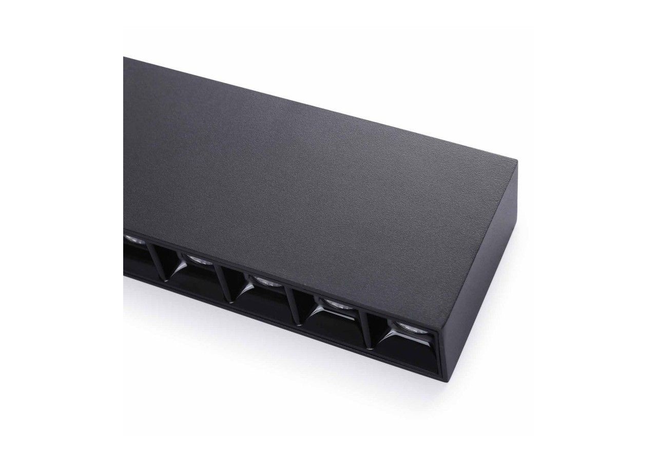 Spot LED linéaire de surface noir-20W-UGR18-IRC90-OSRAM Chip - B1325-N-BN - Barcelona LED