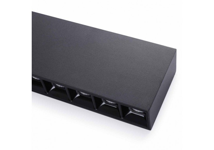 Spot LED linéaire de surface noir-20W-UGR18-IRC90-OSRAM Chip - B1325-N-BN - Barcelona LED