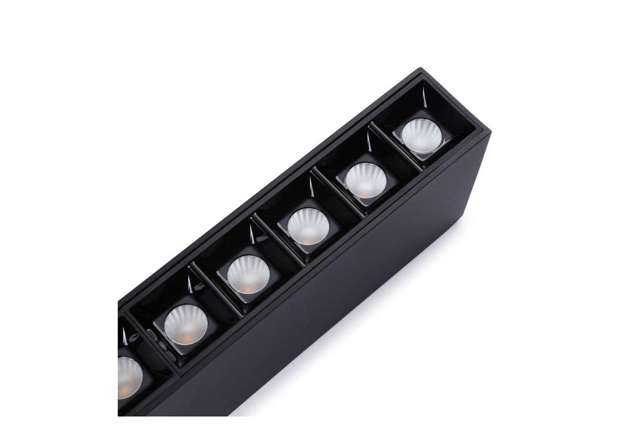 Spot LED linéaire de surface noir-20W-UGR18-IRC90-OSRAM Chip - B1325-N-BN - Barcelona LED