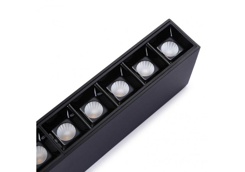 Spot LED linéaire de surface noir-20W-UGR18-IRC90-OSRAM Chip - B1325-N-BN - Barcelona LED