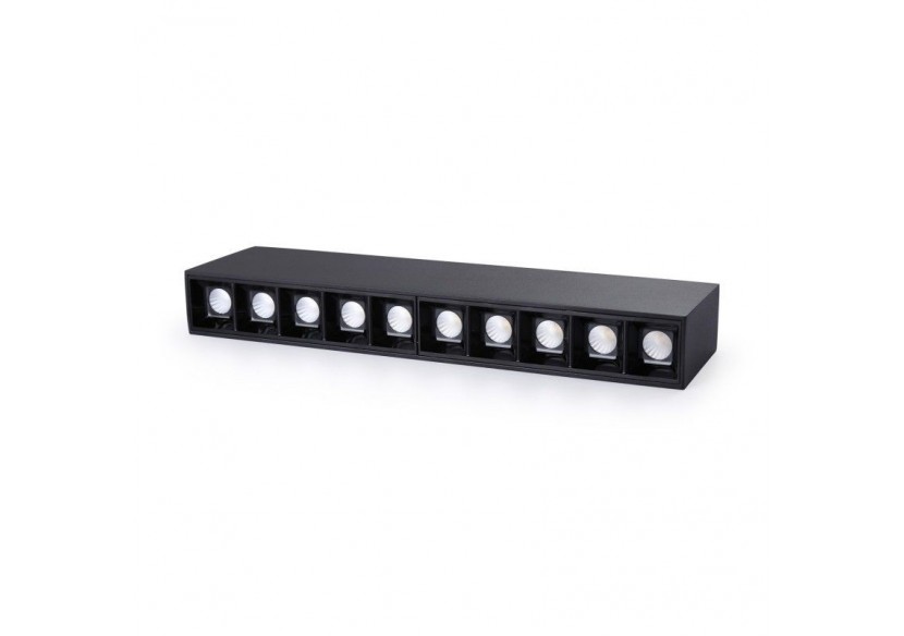 Spot LED linéaire de surface noir-20W-UGR18-IRC90-OSRAM Chip - B1325-N-BN - Barcelona LED
