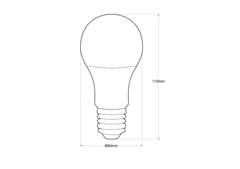 Pack x 10-Ampoule LED E27 A60-9W - KS1-A60E27-BC-10 - Barcelona LED