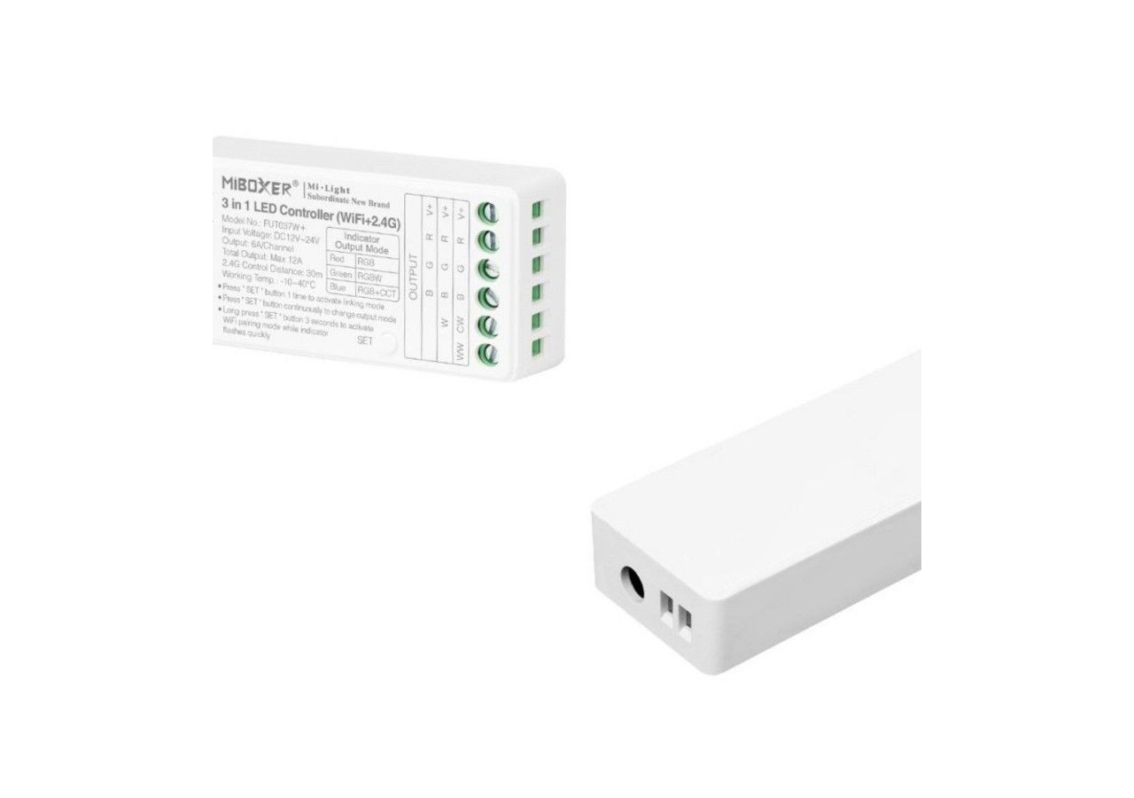 Contrôleur ruban LED 3 en 1 RGB-RGBW-RGB+CCT-WiFi+2.4G - FUT037W+ - Barcelona LED