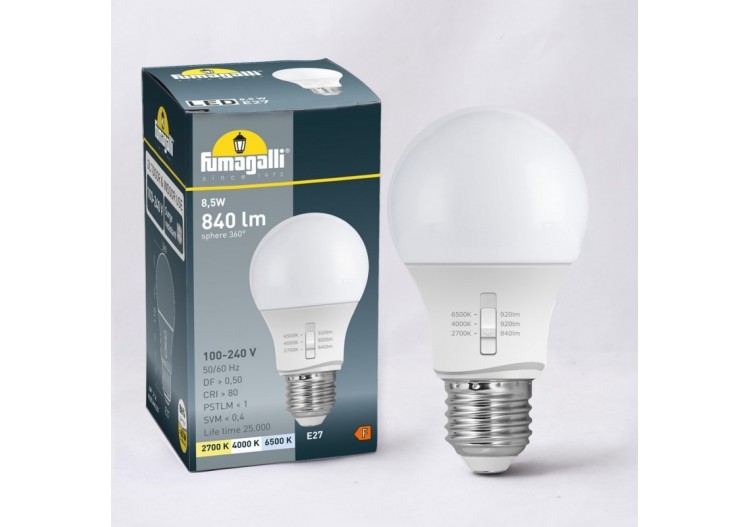 Ampoule LED E27 A60-8,5W-CCT-Fumagalli - H.LED.A60.CCT - Barcelona LED