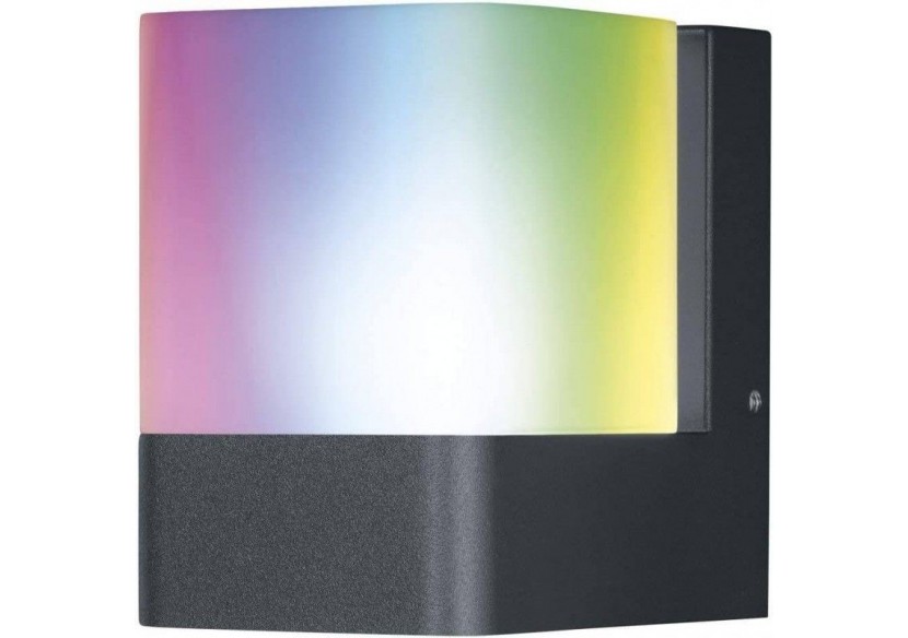Applique murale extérieure SMART WiFi RGBW CUBE DG - O478114 - Barcelona LED