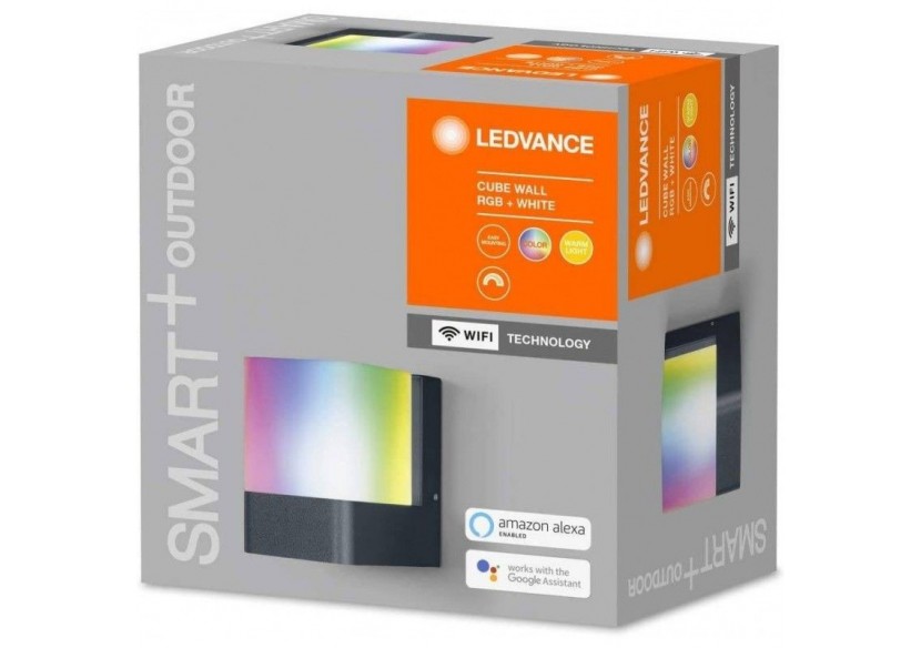 Applique murale extérieure SMART WiFi RGBW CUBE DG - O478114 - Barcelona LED