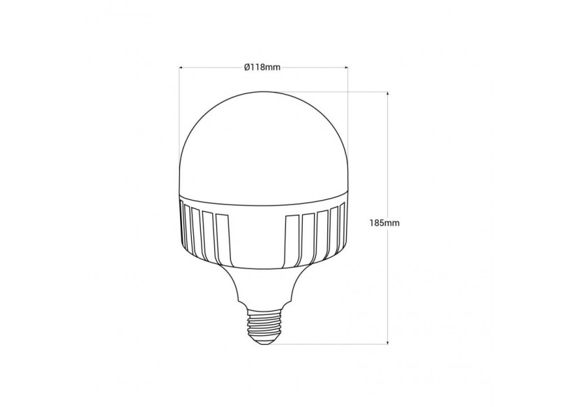 Ampoule LED E27 haute puissance-50W-Fumagalli-diamètre 118mm - H.LED.HIP.4K - Barcelona LED