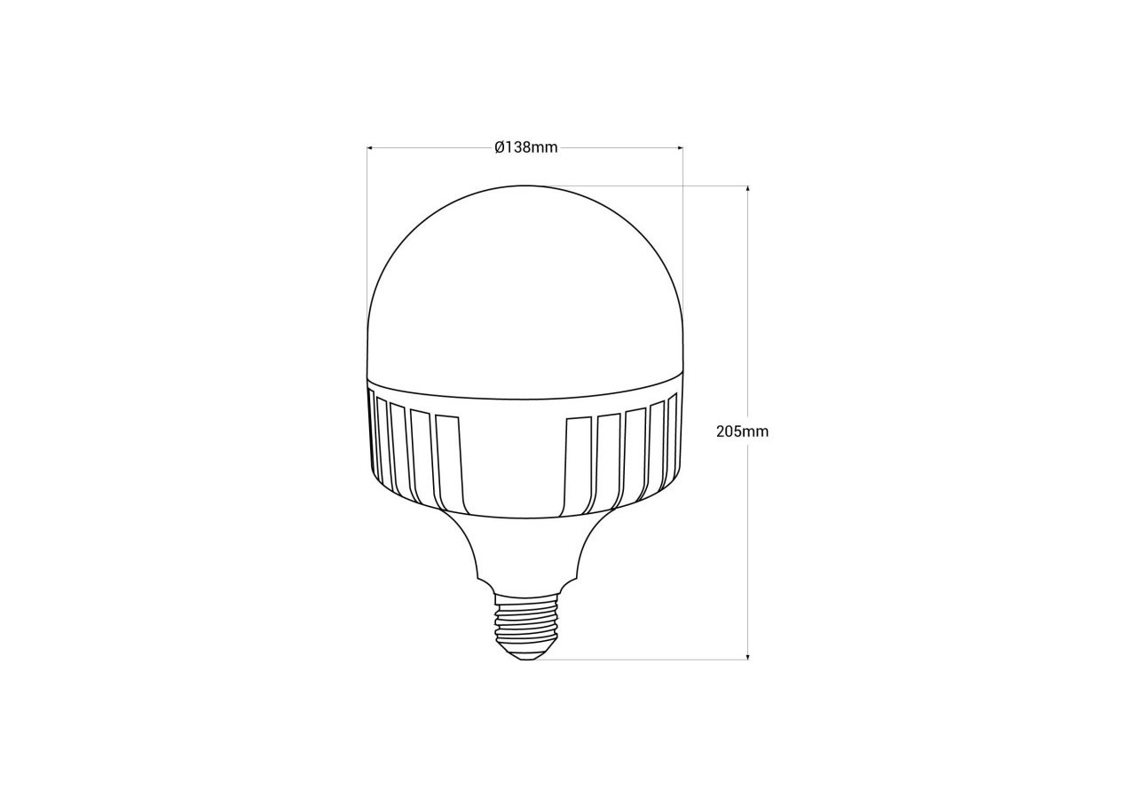 Ampoule LED E27 haute puissance-60W-Fumagalli-diamètre 138mm - H4.LED.HIP.3K - Barcelona LED