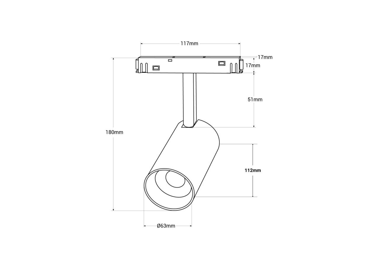 Spot LED CCT sur rail magnétique 48V-12W-Mi Light - MS2-12B-RF - Barcelona LED