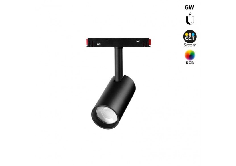 Spot LED sur rail magnétique RGB + CCT-48V-6W-Mi Light - MS5-06B-RF - Barcelona LED