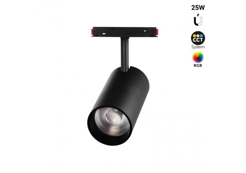 Spot LED sur rail magnétique RGB + CCT-48V-25W-Mi Light - MS5-25B-RF - Barcelona LED Spot LED sur rail magnétique RGB + CCT-48V-25W-Mi Light - MS5-25B-RF - Barcelona LED