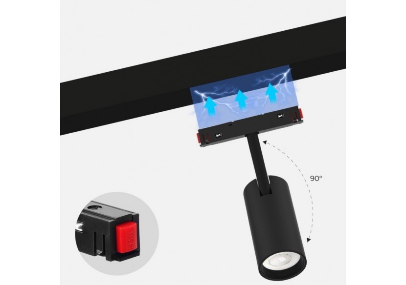 Spot LED sur rail magnétique RGB + CCT-48V-25W-Mi Light - MS5-25B-RF - Barcelona LED Spot LED sur rail magnétique RGB + CCT-48V-25W-Mi Light - MS5-25B-RF - Barcelona LED