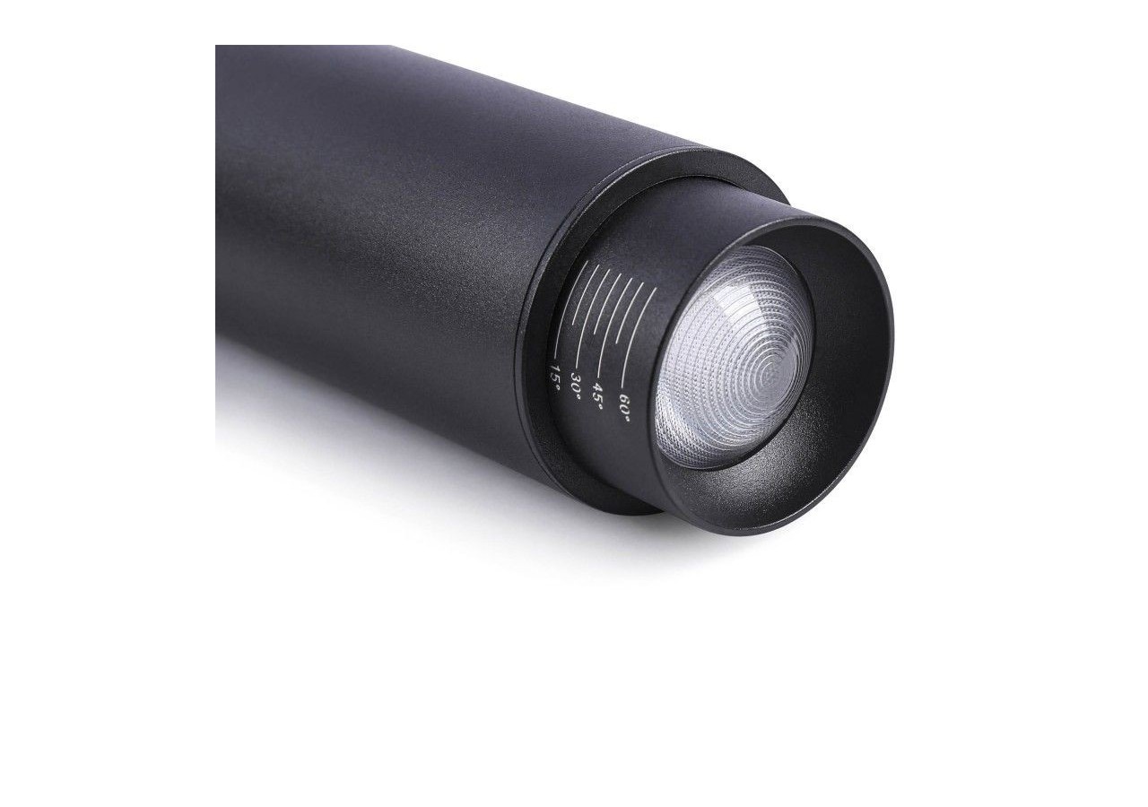 Spot suspendu LED sur rail magnétique avec ZOOM 15 degrés -60 degrés-48V-8W-UGR16-IRC 95 - LCM-8W-ZOOM-N-BC - Barcelona LED