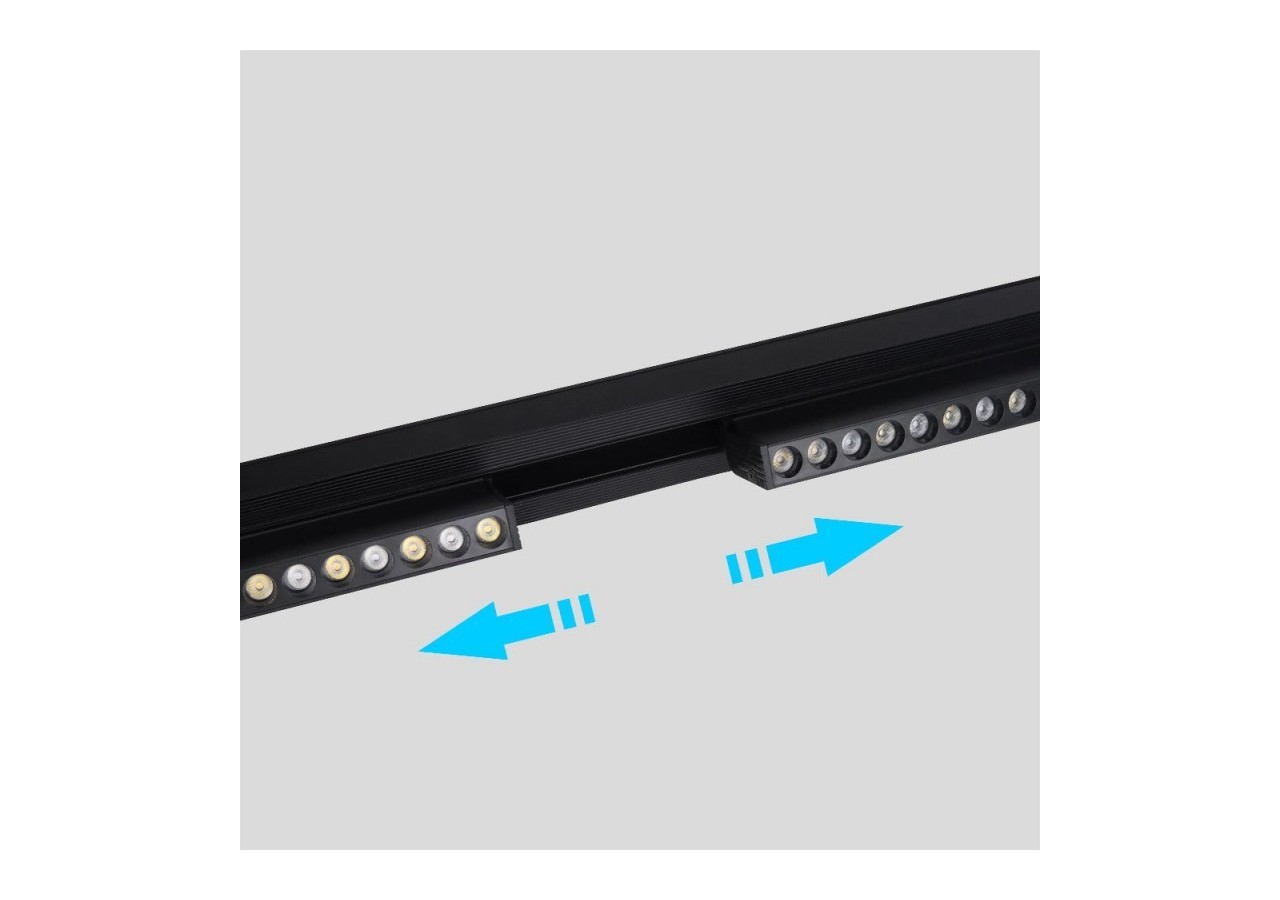 Spot linéaire orientable sur rail magnétique CCT-20W-UGR18-Mi Light - MG2-20F-RF - Barcelona LED
