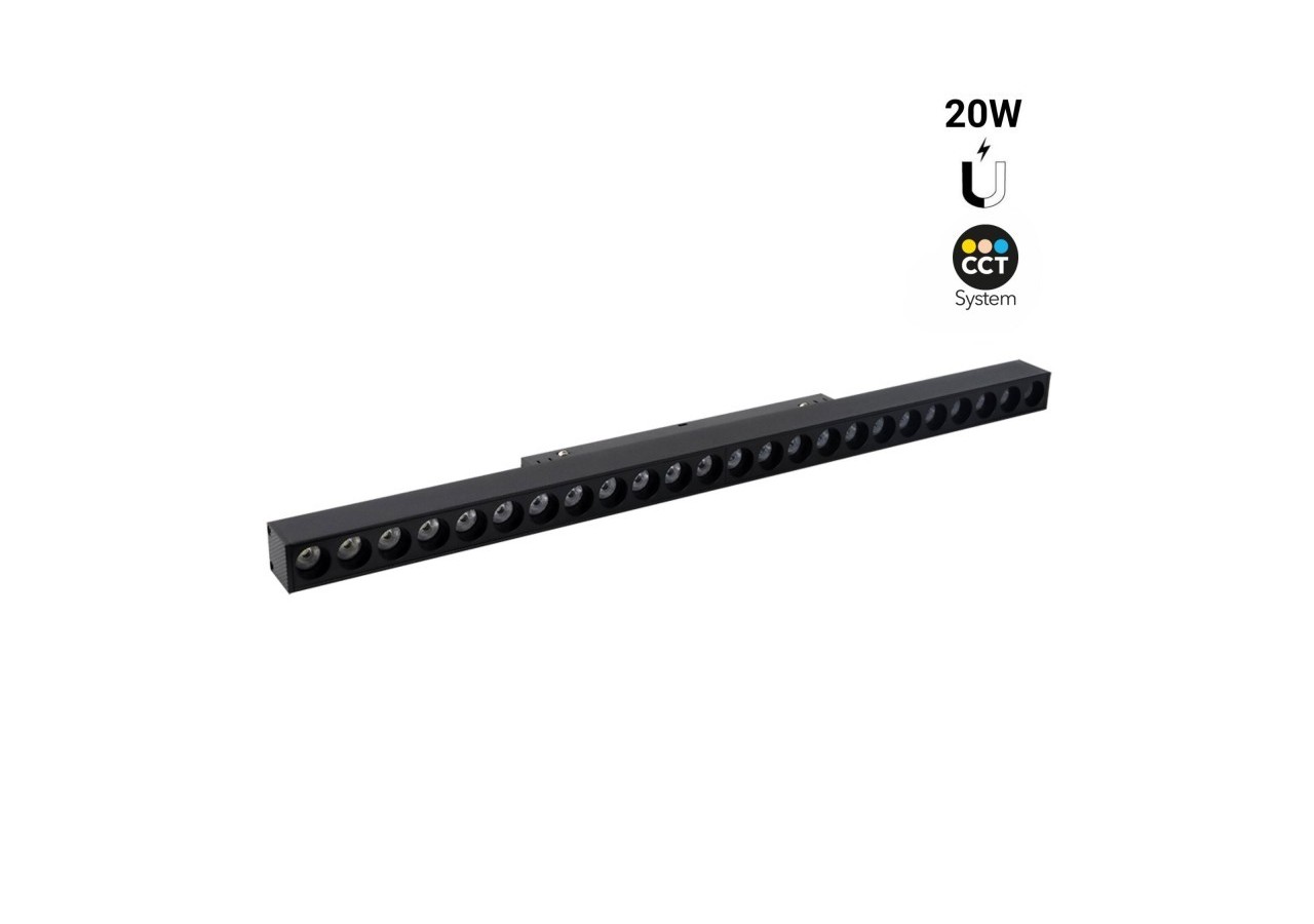 Spot linéaire sur rail magnétique CCT-20W-UGR18-Mi Light - MG2-20N-RF - Barcelona LED