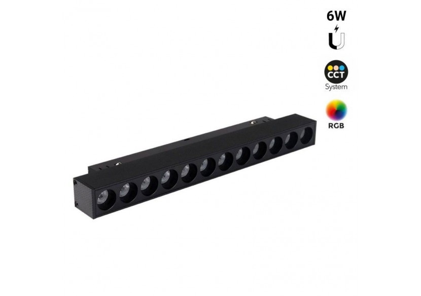 Spot linéaire sur rail magnétique RGB + CCT-6W-UGR18-Mi Light - MG5-06N-RF - Barcelona LED
