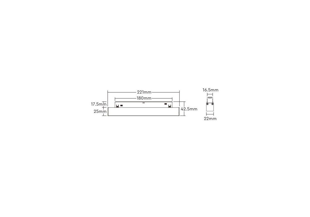 Spot linéaire sur rail magnétique RGB + CCT-6W-UGR18-Mi Light - MG5-06N-RF - Barcelona LED