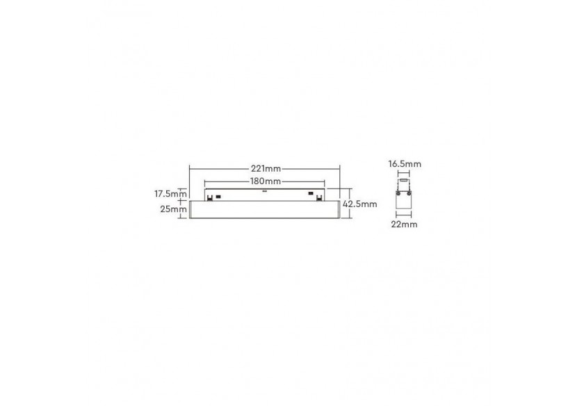 Spot linéaire sur rail magnétique RGB + CCT-6W-UGR18-Mi Light - MG5-06N-RF - Barcelona LED