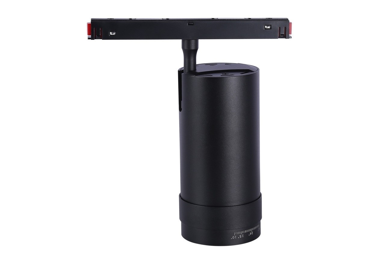 Spot LED sur rail magnétique avec Zoom 10 degrés -55 degrés-48V-25W - PMC-25W-ZOOM-N-BC - Barcelona LED