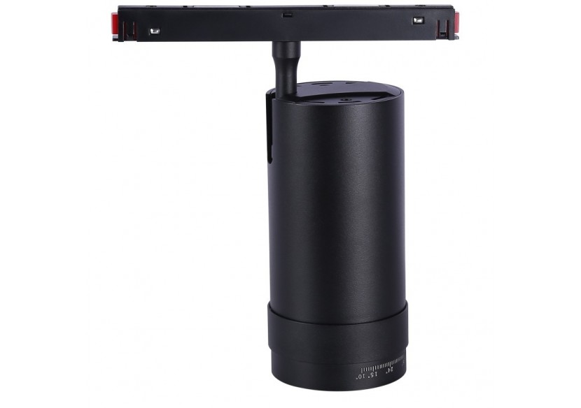 Spot LED sur rail magnétique avec Zoom 10 degrés -55 degrés-48V-25W - PMC-25W-ZOOM-N-BC - Barcelona LED