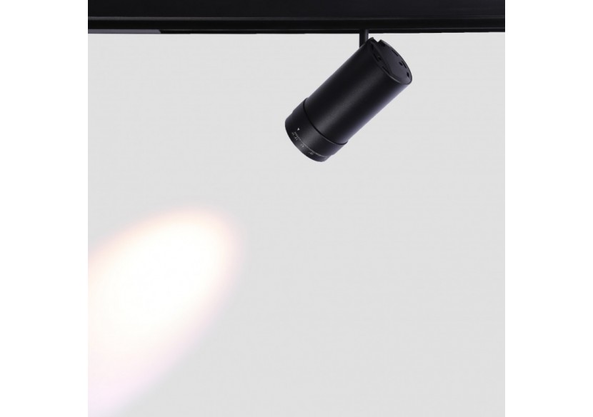 Spot LED sur rail magnétique avec Zoom 10 degrés -55 degrés-48V-25W - PMC-25W-ZOOM-N-BC - Barcelona LED