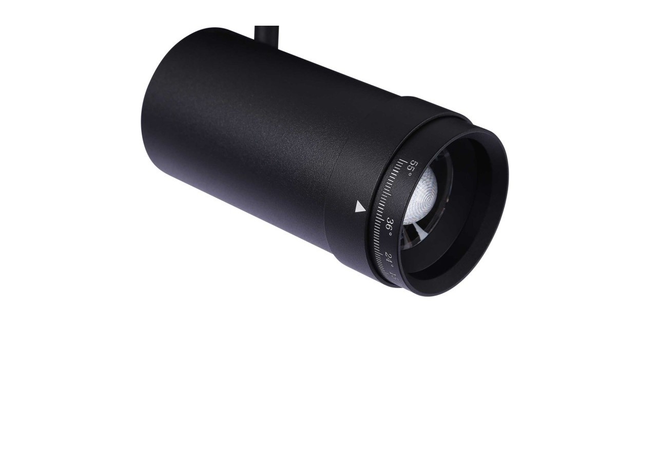 Spot LED sur rail magnétique avec Zoom 10 degrés -55 degrés-48V-12W - PMC-12W-ZOOM-N-BC - Barcelona LED