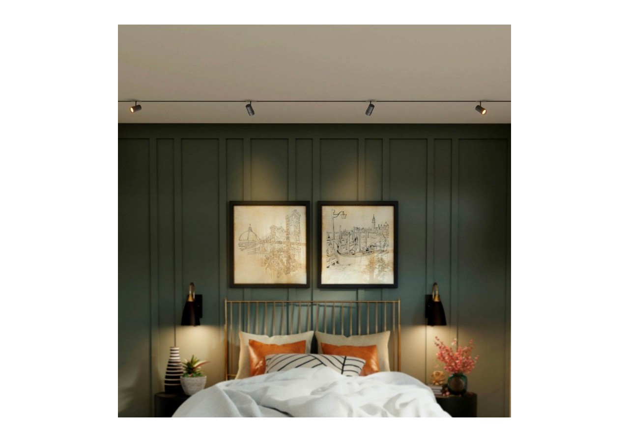 Spot LED sur rail magnétique avec Zoom 10 degrés -55 degrés-48V-12W - PMC-12W-ZOOM-N-BC - Barcelona LED