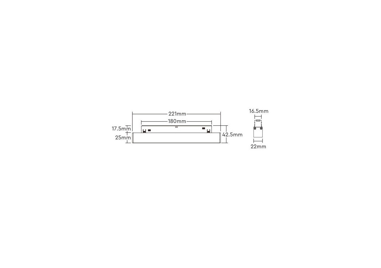 Spot linéaire sur rail magnétique CCT-10W-UGR18-Mi Light - MG2-10N-RF - Barcelona LED