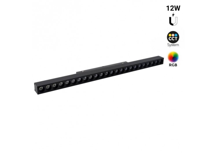 Spot linéaire sur rail magnétique RGB + CCT-12W-UGR18-Mi Light - MG5-12N-RF - Barcelona LED