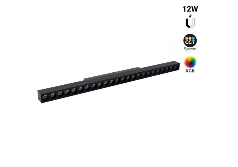 Spot linéaire sur rail magnétique RGB + CCT-12W-UGR18-Mi Light - MG5-12N-RF - Barcelona LED