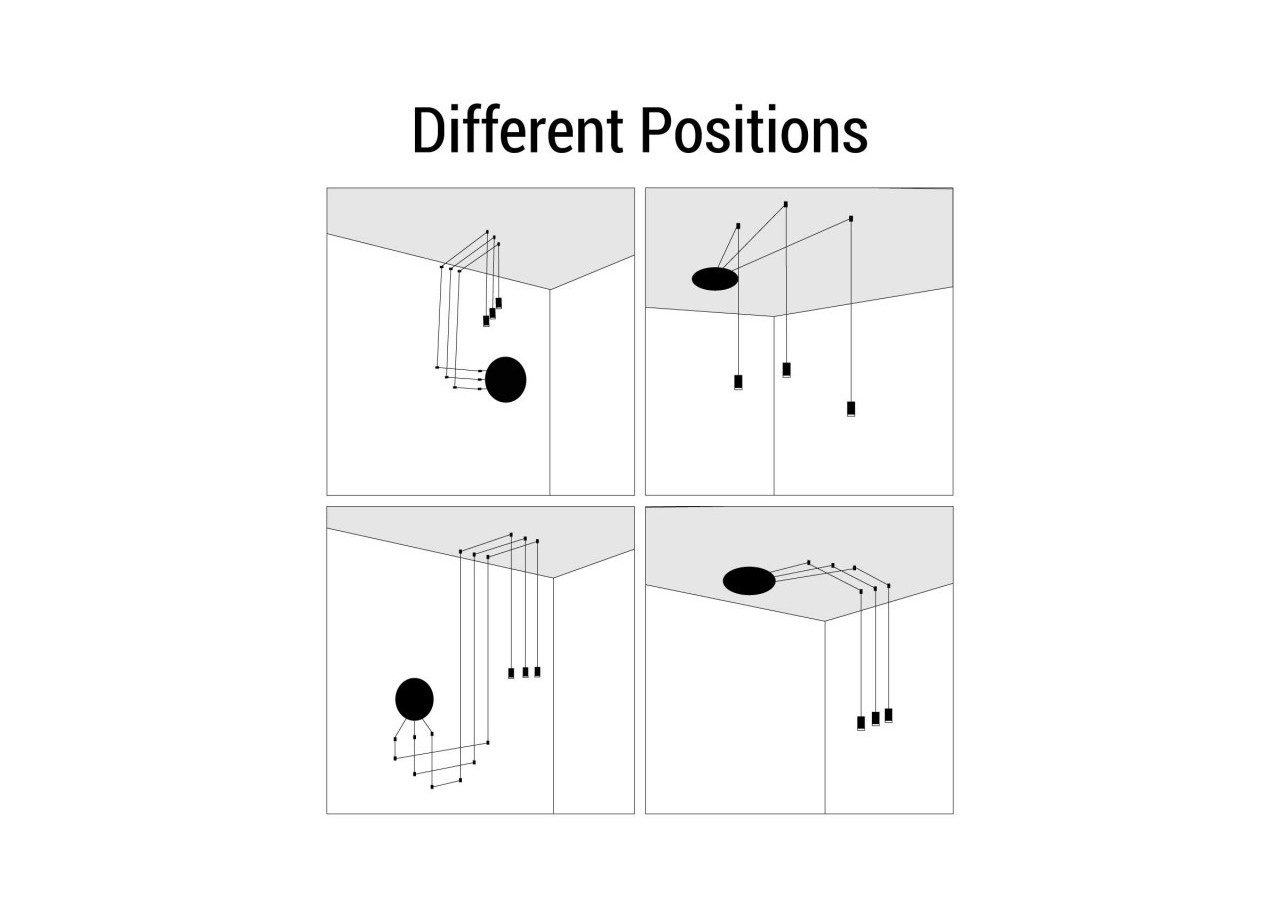Suspension design "Nébula"-3x6W - LN4029-3-N - Barcelona LED