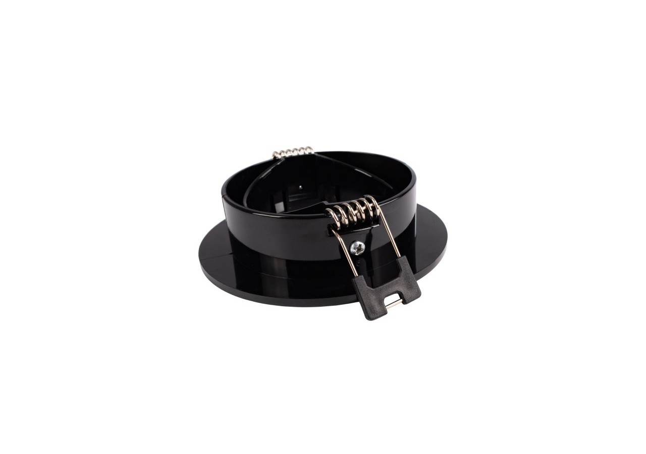 KIT x 10-Collerette downlight orientable noire diamètre 90mm + Ampoule GU10 5W + Douille GU10 - K981-R-N-BF-10 - Barcelona LED