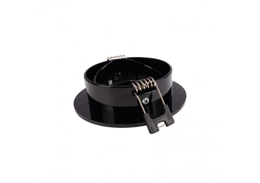 KIT x 10-Collerette downlight orientable noire diamètre 90mm + Ampoule GU10 5W + Douille GU10 - K981-R-N-BF-10 - Barcelona LED KIT x 10-Collerette downlight orientable noire diamètre 90mm + Ampoule GU10 5W + Douille GU10 - K981-R-N-BF-10 - Barcelona LED