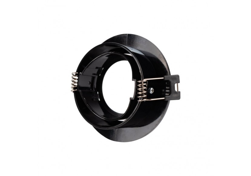KIT x 10-Collerette downlight orientable noire diamètre 90mm + Ampoule GU10 5W + Douille GU10 - K981-R-N-BF-10 - Barcelona LED KIT x 10-Collerette downlight orientable noire diamètre 90mm + Ampoule GU10 5W + Douille GU10 - K981-R-N-BF-10 - Barcelona LED