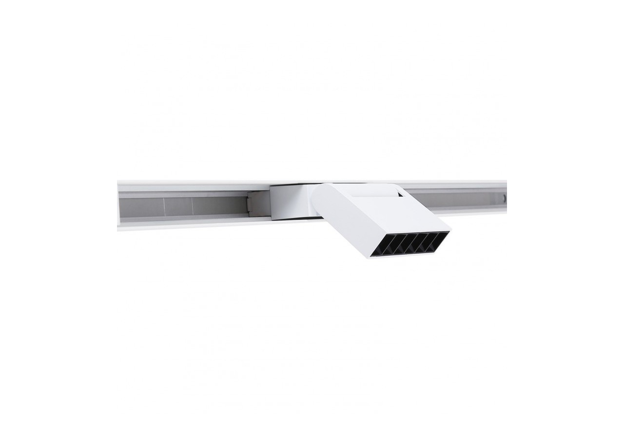 Spot LED linéaire orientable sur rail magnétique 48V-6W-UGR16-Blanc - PML-6WU18-B-BN - Barcelona LED