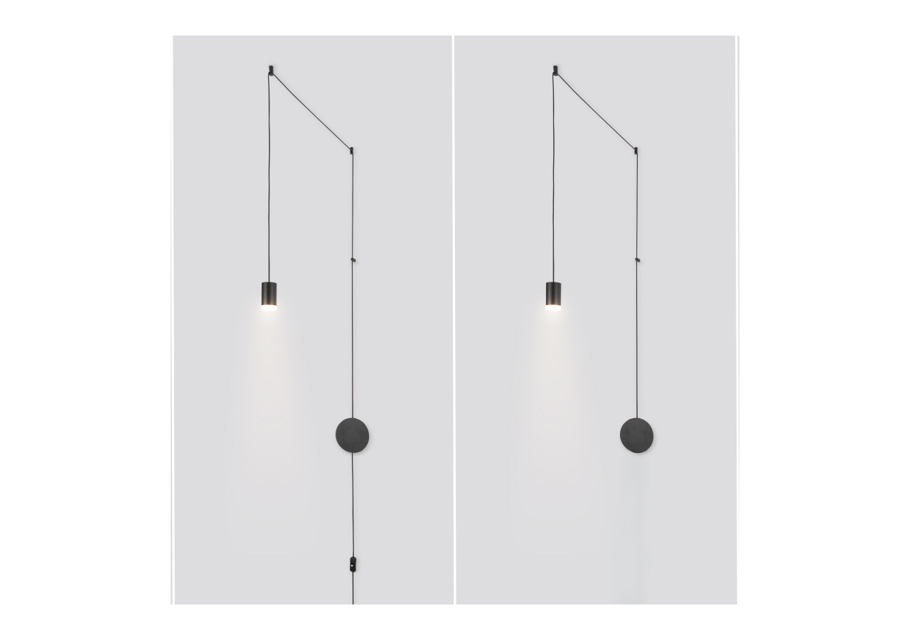 Suspension design "Nébula" avec interrupteur et prise-1x6W - LN4029-1-N - Barcelona LED
