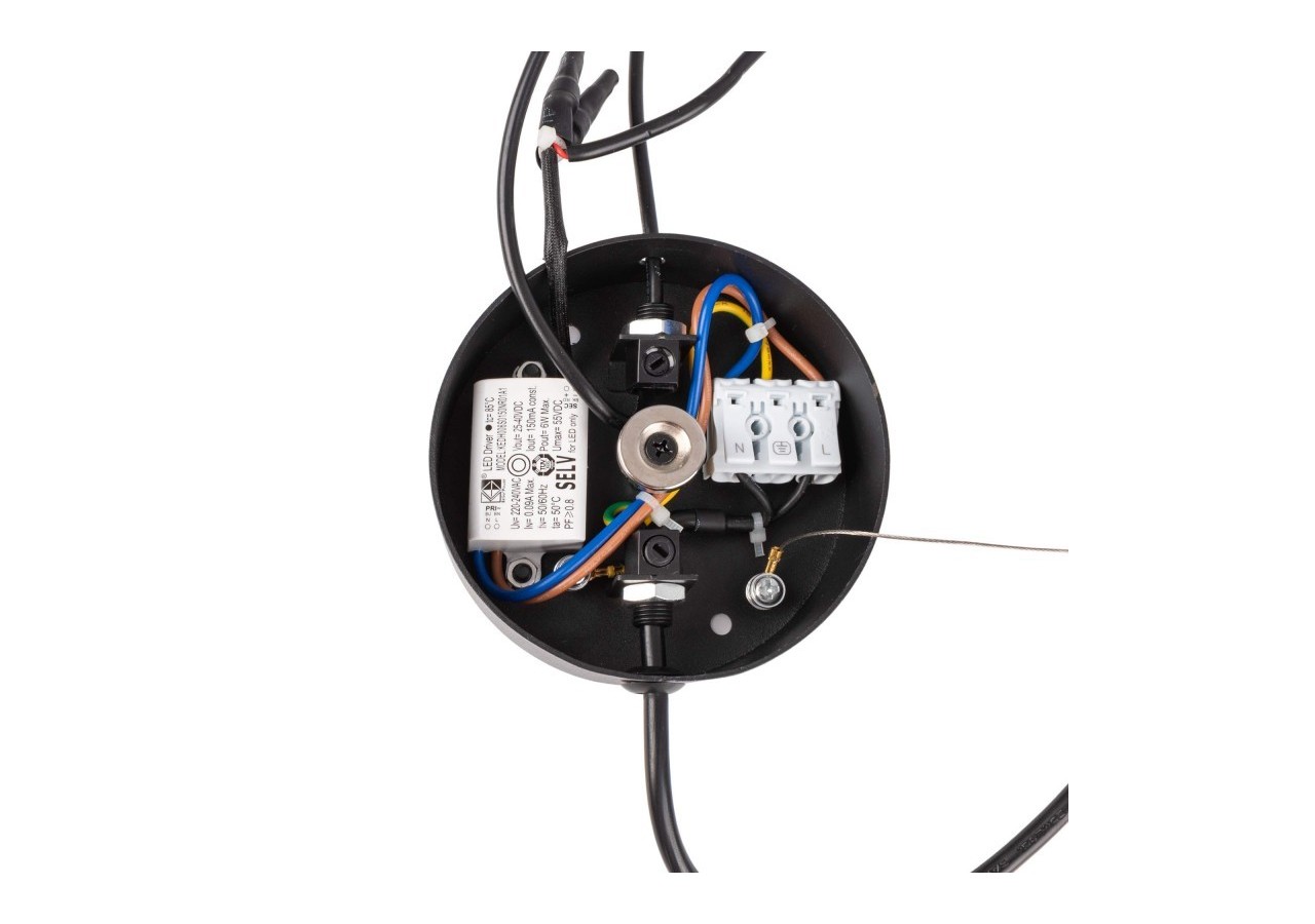 Suspension design "Nébula" avec interrupteur et prise-1x6W - LN4029-1-N - Barcelona LED