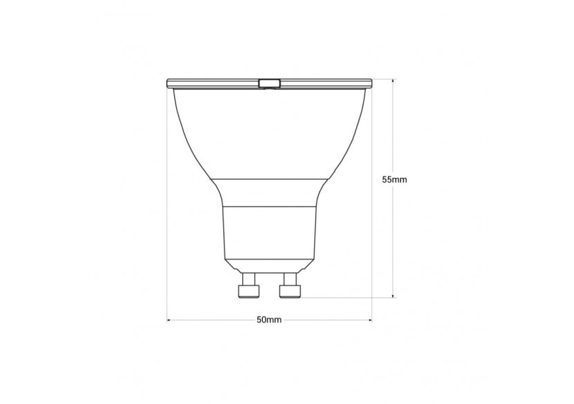 10x Collerette downlight orientable argent diamètre 90mm et Ampoule GU10 5W et Douille GU10 - K981-R-G-BN-10 - Barcelona LED