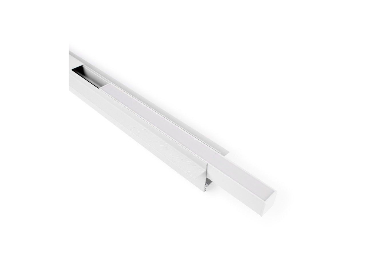 Spot LED linéaire opale sur rail magnétique 48V-10W-Blanc - LM-300-B-BN - Barcelona LED