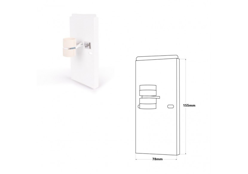 Applique murale en bois bidirectionnelle "Durga"-2 x GU10-Intérieur - LM114 - Barcelona LED