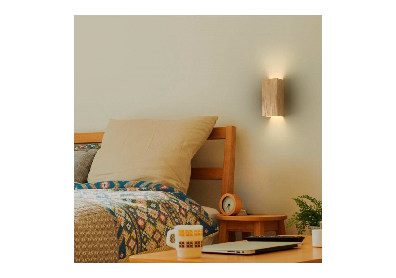 Applique murale en bois bidirectionnelle "Durga"-2 x GU10-Intérieur - LM114 - Barcelona LED