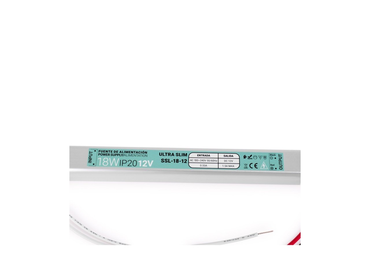 Alimentation LED extra plate 12V-18W-IP20 - SSL-18-12 - Barcelona LED