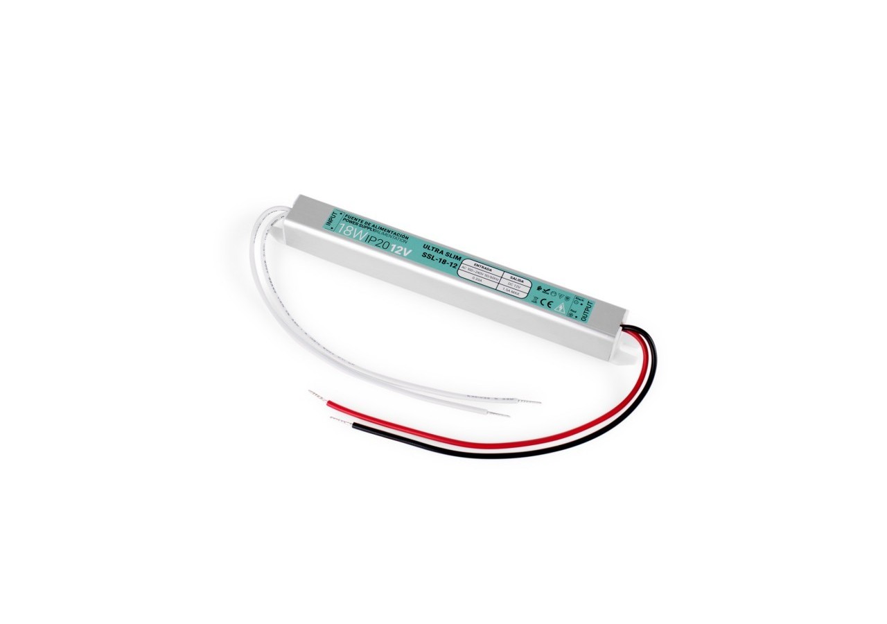 Alimentation LED extra plate 12V-18W-IP20 - SSL-18-12 - Barcelona LED